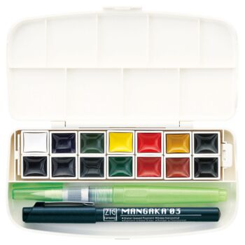 AQUARELLE POCKET BOITE 14 COULEURS "Kuretake" REF: WSKG301-1