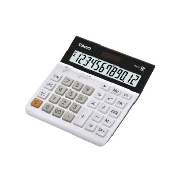 CALCULATRICE DE BUREAU 12 CHIFFRES BLANCHE "CASIO" REF: DH-12-WE