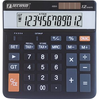 CALCULATRICE DE BUREAU 12 CHIFFRES "TECHNO" REF: 4954