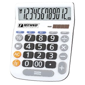 CALCULATRICE DE BUREAU 12 CHIFFRES "TECHNO" REF: 4956