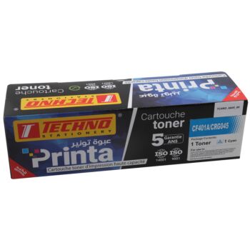 CARTOUCHE DE TONER COMPATIBLE PRINTA CF401A/CRG045 BLEU "TECHNO" REF: 6605