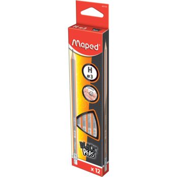 CRAYON NOIR BLACK'PEPS EMBOUT GOMME "MAPED"