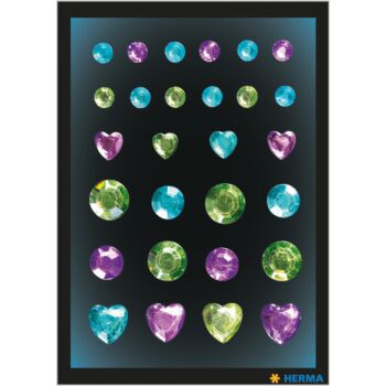 ETIQUETTES GLAM ROCKS DIAMONDS MINT & LIGHT BLUE "HERMA" REF: 15433