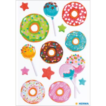 ETIQUETTES STICKERS MAGIC SWEETIES GLITTERY "HERMA" REF: 15517