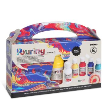 KIT POURING ACRYLIQUE FLACON DE 100ml x 5 "PRIMO" REF: 4002P5S