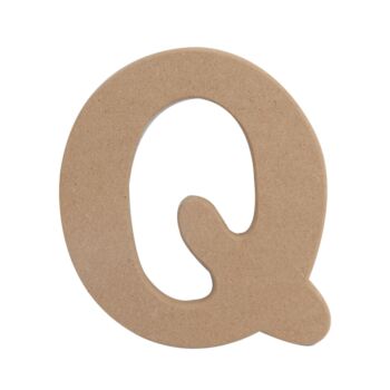 LETTRE " Q " EN BOIS "TECHNO" REF: 6387