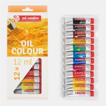 PEINTURE A L'HUILE BOITE DE 12 TUBES DE 12ml "TALENS ART CREATION " REF: 9020112M