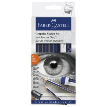 SET D'ESQUISSE AU CRAYON GRAPHITE "FABER CASTELL" REF: 114000