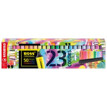 SURLIGNEUR BOSS ORIGINAL DESKSET BIRTHDAY EDITION 23PCS "STABILO" REF: 7023-01-5